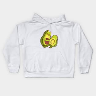 Avocado cat, vegan, Avogato kitty, Avocato kitten, go vegan, vegetarian Kids Hoodie